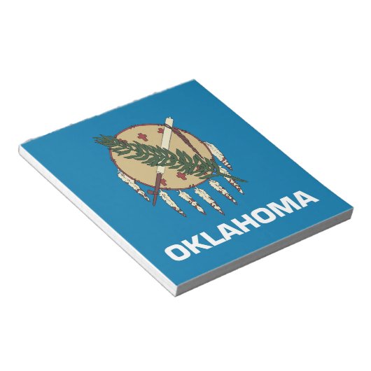 Bloc-notes avec le drapeau de l'État de l'Oklahoma (Incliné)