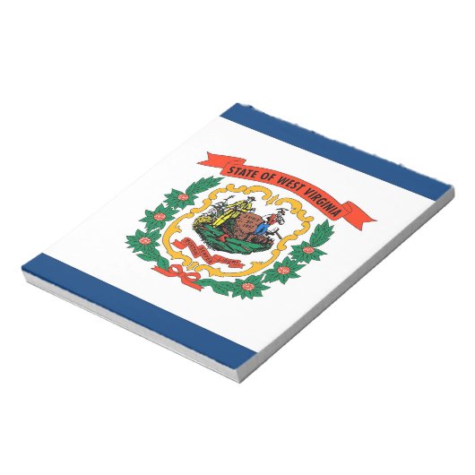 Bloc-notes avec le drapeau de l'État de Virginie-O (Tourné)