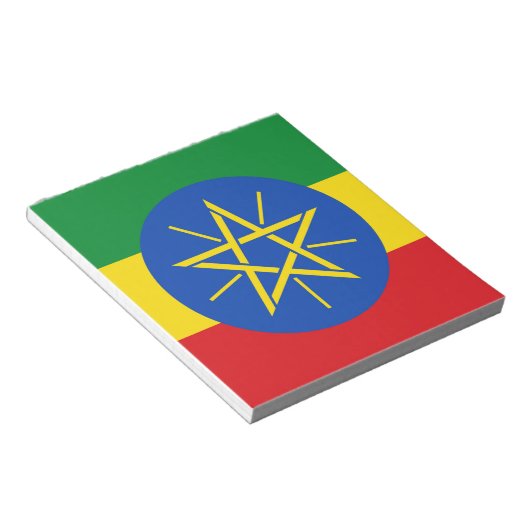 Bloc-notes avec le drapeau de l'Éthiopie (Incliné)