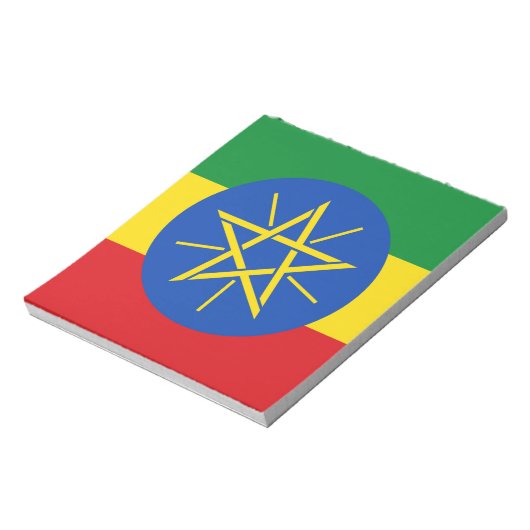 Bloc-notes avec le drapeau de l'Éthiopie (Tourné)