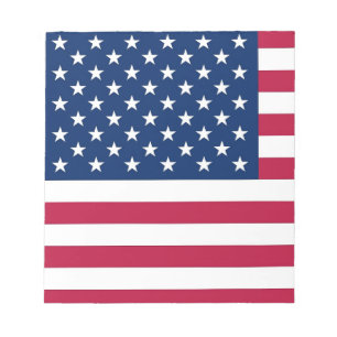 Bloc-notes avec le drapeau des États-Unis d'Amériq
