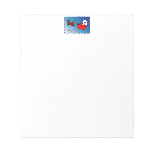 Bloc-notes avec le Père Noël dans son traîneau (Devant)