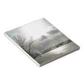 bloc-notes avec photo paysage hiver glacé (Incliné)
