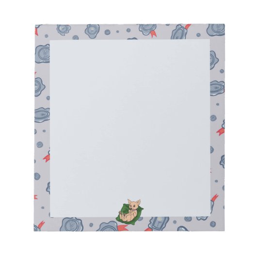 Bloc-notes avec sceau de cire et fleurs (Devant)