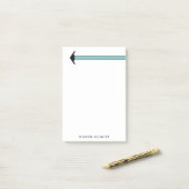 Bloc-notes B-2 Bomber Striped Custom Name Post-It (Sur un bureau)