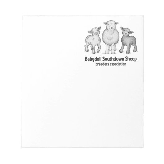 Bloc-notes Babydoll Southdown (Devant)