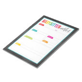 Bloc-notes Babysitter Notes pour les parents (gran (Incliné)