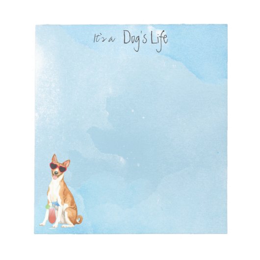 Bloc-notes Basenji été (Devant)