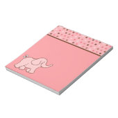 Bloc-notes bébé éléphant rose à pois (Tourné)