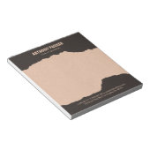 Bloc-notes Black & Cream Paper Torn Edges (Incliné)