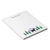 Bloc-notes Black Labrador Outline Arbres À feuilla (Incliné)