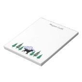 Bloc-notes Black Labrador Outline Arbres À feuilla (Tourné)