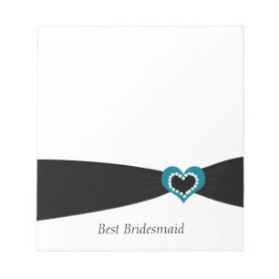 Bloc-notes Black Ribbon Best Bridesmaid