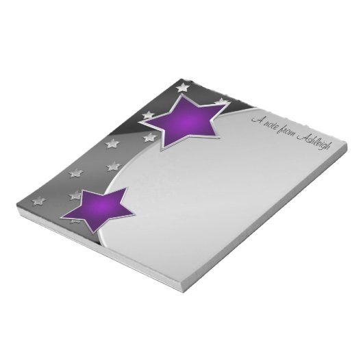 Bloc-notes Black Silver Purple Stars (Tourné)