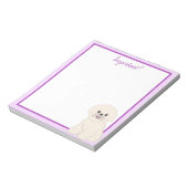 Bloc-notes blanc Bichon Frise (Tourné)