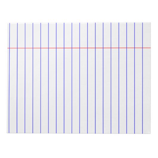 bloc-notes bleu avec marge (Devant)