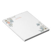 Bloc-notes bleu Boho Floral (Incliné)