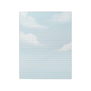 Bloc-notes bleu ciel et nuages