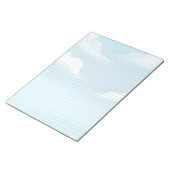 Bloc-notes bleu ciel et nuages (Incliné)