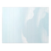 Bloc-notes bleu ciel et nuages (Devant)