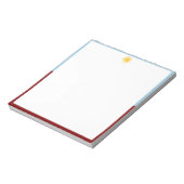 Bloc-notes bleu et bordeaux soleil levant (Tourné)