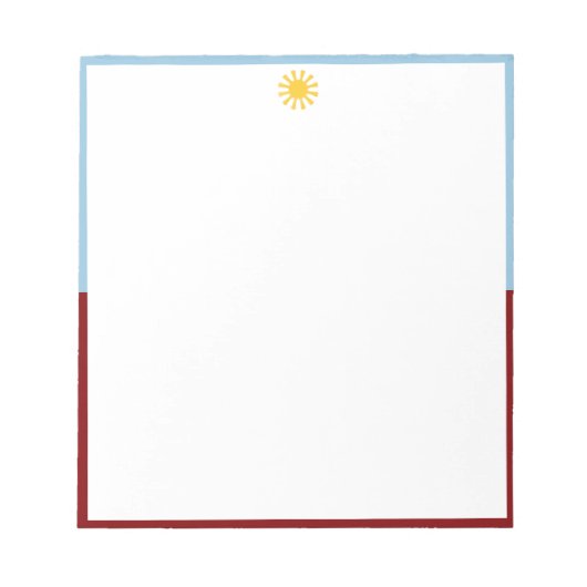 Bloc-notes bleu et bordeaux soleil levant (Devant)
