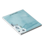 Bloc-notes bleu Floral (Incliné)