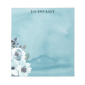 Bloc-notes bleu Floral (Devant)