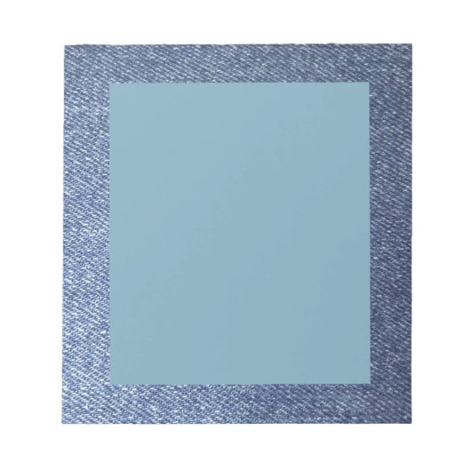 Bloc-notes bleu Jean (Devant)
