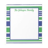 Bloc-notes bleu marine et Kelly vert (Devant)