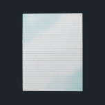 Bloc-notes bleu nuages aquarelle<br><div class="desc">Bloc-notes à papier papeterie personnalisé avec ciel bleu et nuages aquarelle papier à thème avec lignes bleues régies par l'université. Mesure 8, 5 po x 11 po. Comprend 40 pages détachées, avec support en carton pour une écriture robuste. Pour les demandes de conception personnalisée, contactez-moi par le bouton de message...</div>