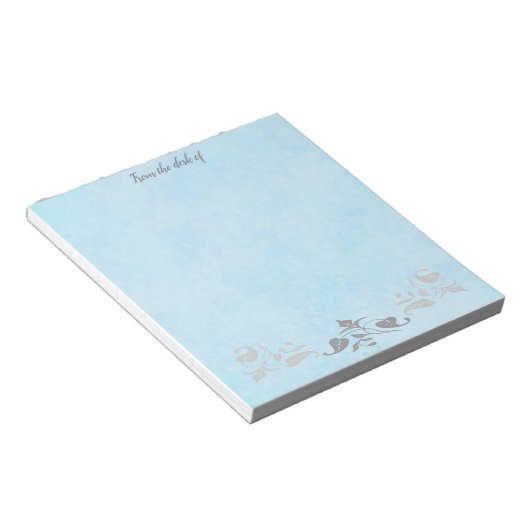 Bloc-notes bleu pâle (Incliné)