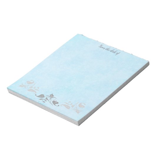 Bloc-notes bleu pâle (Tourné)