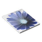 Bloc-notes bleu pâle à fleur marron (Incliné)