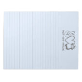 Bloc-notes bleu Peace Love Penguins Linked (Devant)
