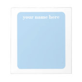 Bloc-notes bleu personnalisé (Devant)