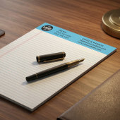 Bloc-notes bleu personnalisé avec logo d'entrepris