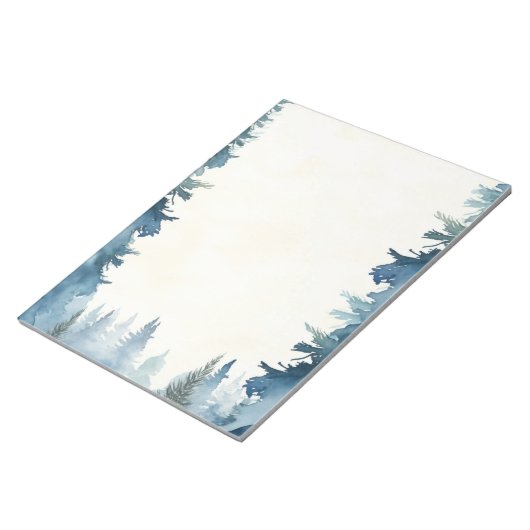 Bloc-notes bleu pour pins d'hiver (Incliné)