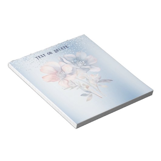 Bloc-notes bleu rose (Incliné)