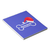 Bloc-notes bleu Santa Hat Bone (Incliné)