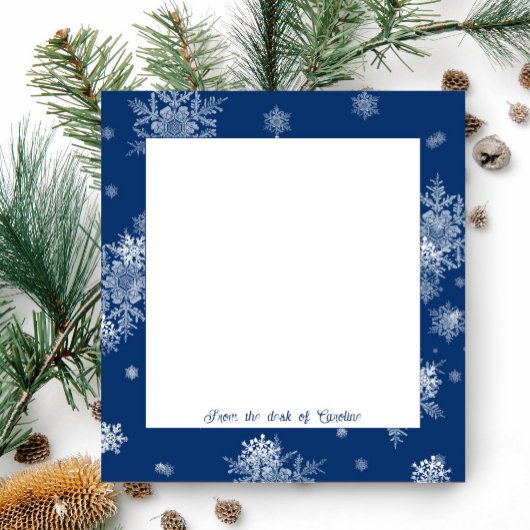 Bloc-notes Blue Christmas Snowflakes