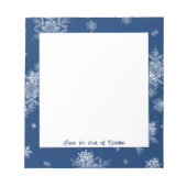 Bloc-notes Blue Christmas Snowflakes (Devant)