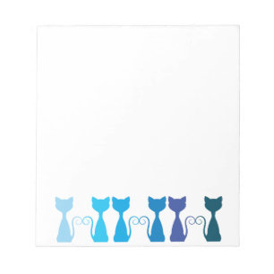 Bloc-notes Blue Funky Kittens