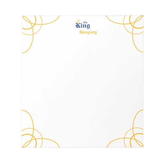 Bloc-notes Blue The King (Devant)