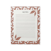 Bloc-notes botanique marron moderne (Tourné)