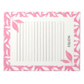 Bloc-notes botanique rose vif moderne (Devant)