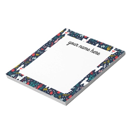 Bloc-notes Cactus et Alpaca personnalisés (Tourné)