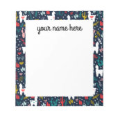 Bloc-notes Cactus et Alpaca personnalisés (Devant)