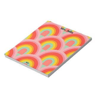 Bloc-notes cadeau pour enseignant Arc-en-ciel