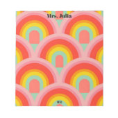 Bloc-notes cadeau pour enseignant Arc-en-ciel (Devant)